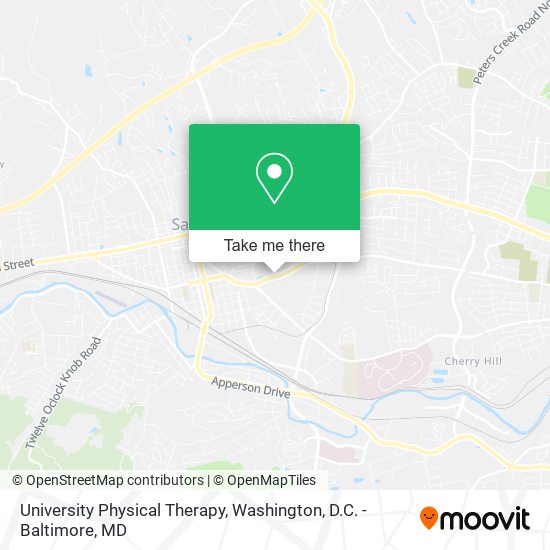 University Physical Therapy map