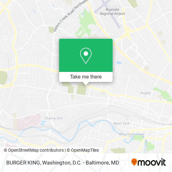 BURGER KING map