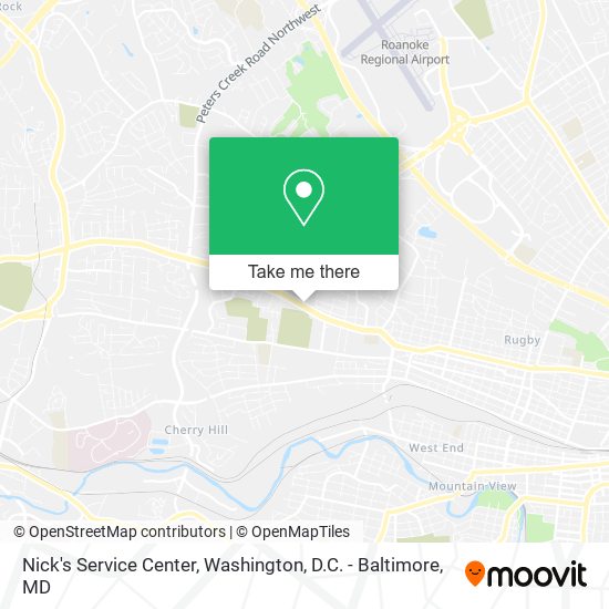 Nick's Service Center map