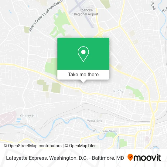 Lafayette Express map