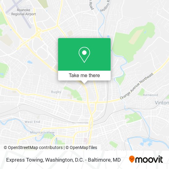 Express Towing map