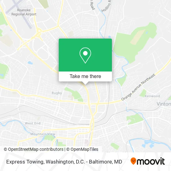 Express Towing map