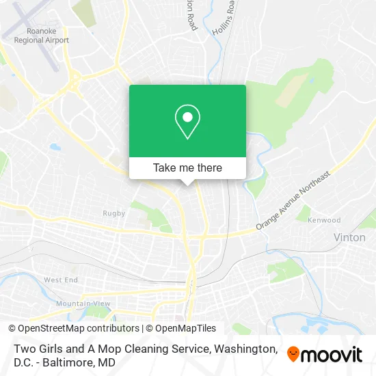 Two Girls and A Mop Cleaning Service map