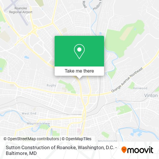 Mapa de Sutton Construction of Roanoke