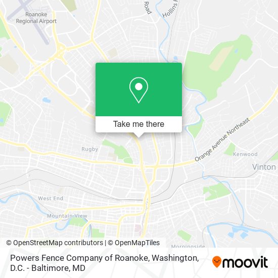 Mapa de Powers Fence Company of Roanoke