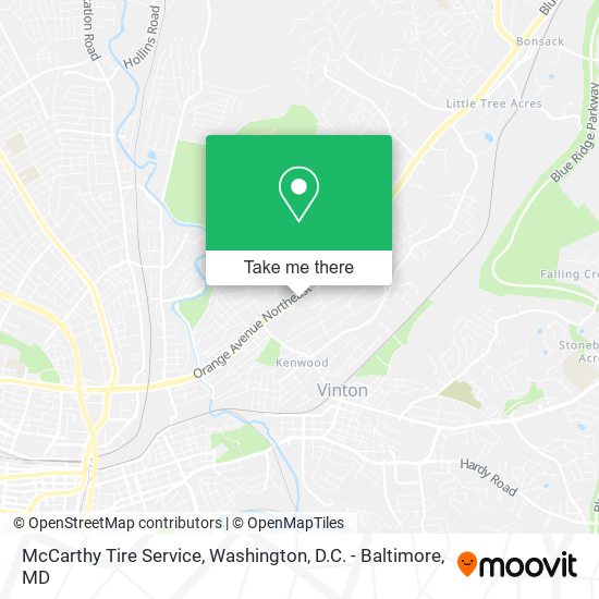 Mapa de McCarthy Tire Service