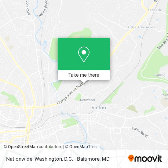 Mapa de Nationwide