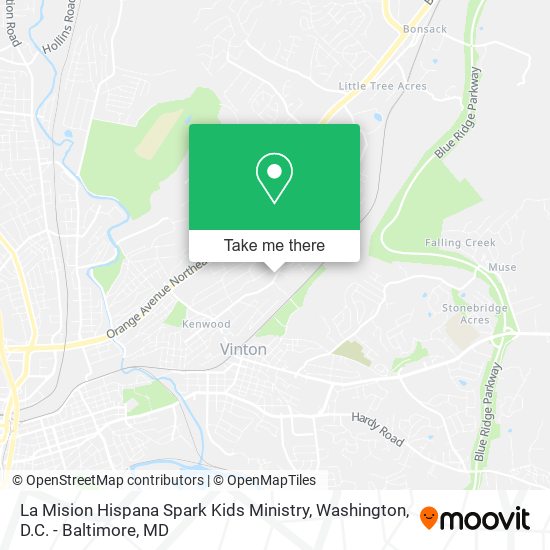 Mapa de La Mision Hispana Spark Kids Ministry