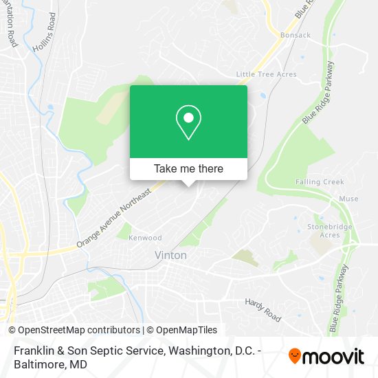 Franklin & Son Septic Service map