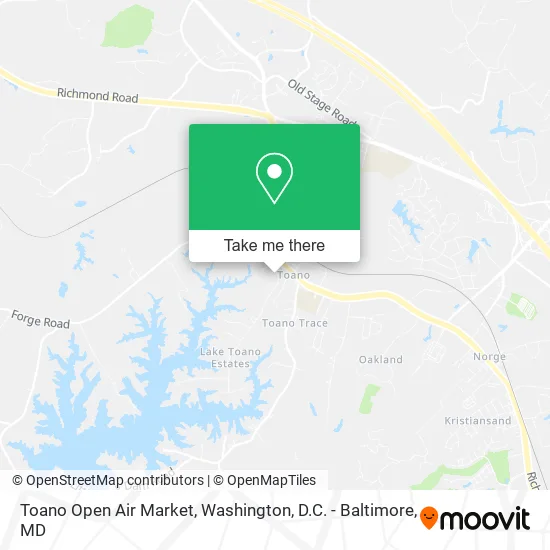 Toano Open Air Market map