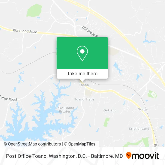 Post Office-Toano map