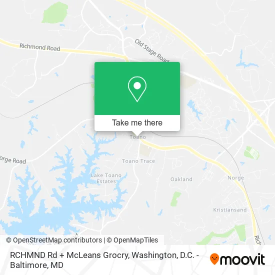 RCHMND Rd + McLeans Grocry map