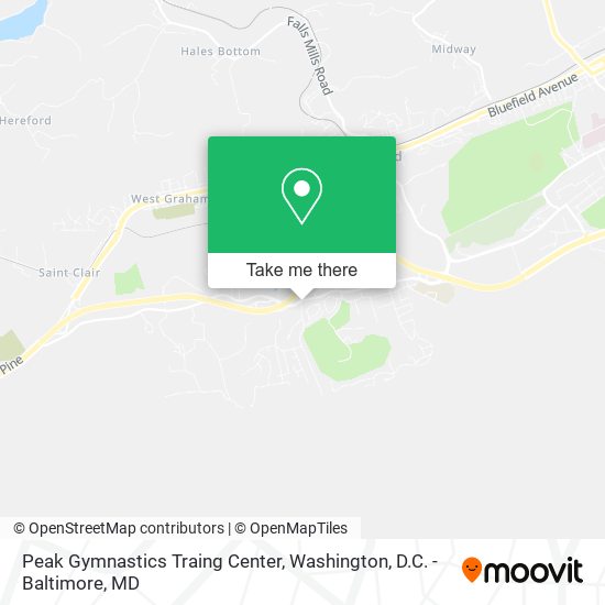 Peak Gymnastics Traing Center map