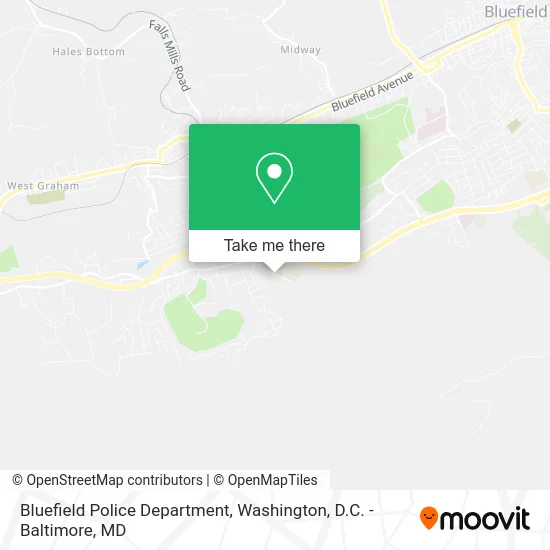 Bluefield Police Department map