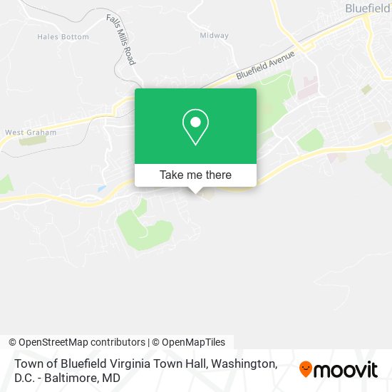 Mapa de Town of Bluefield Virginia Town Hall