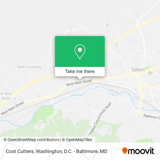 Cost Cutters map