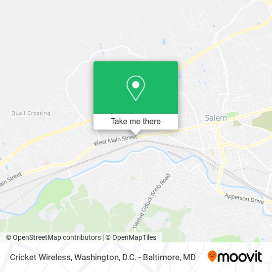 Mapa de Cricket Wireless