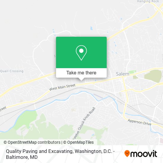 Quality Paving and Excavating map