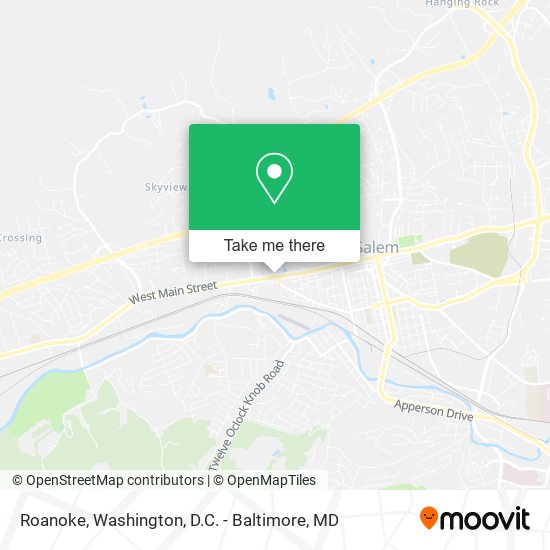 Mapa de Roanoke