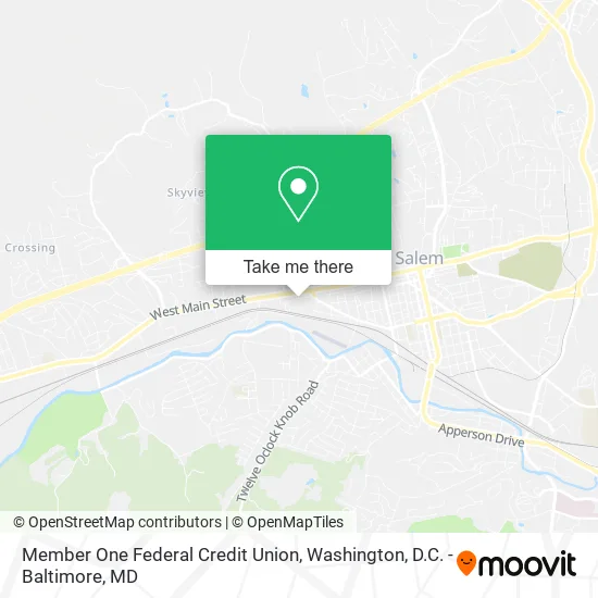 Member One Federal Credit Union map