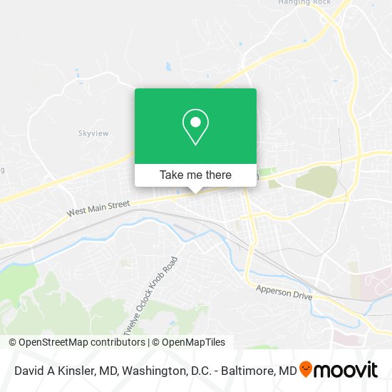David A Kinsler, MD map