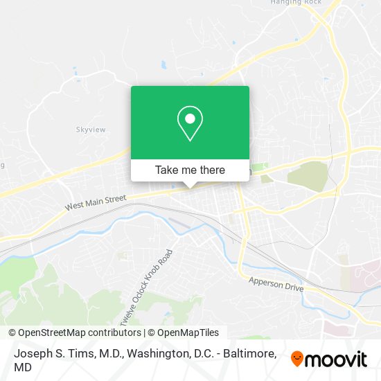 Joseph S. Tims, M.D. map