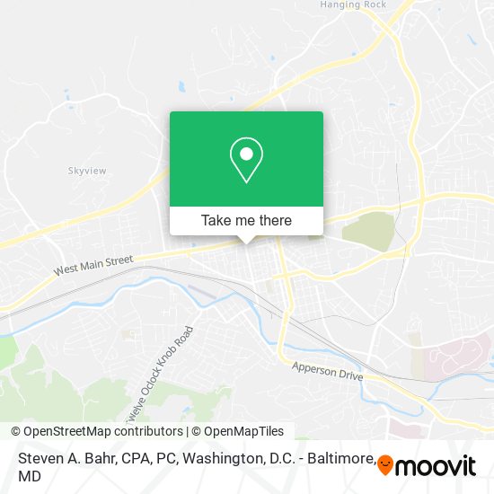 Steven A. Bahr, CPA, PC map