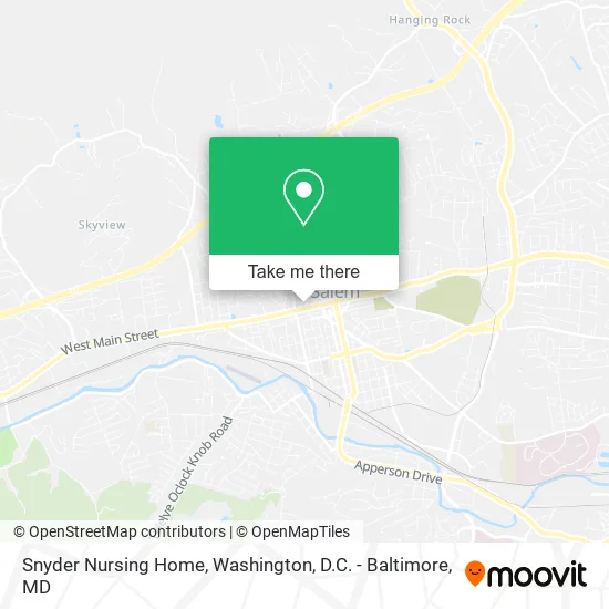 Snyder Nursing Home map