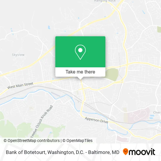 Bank of Botetourt map