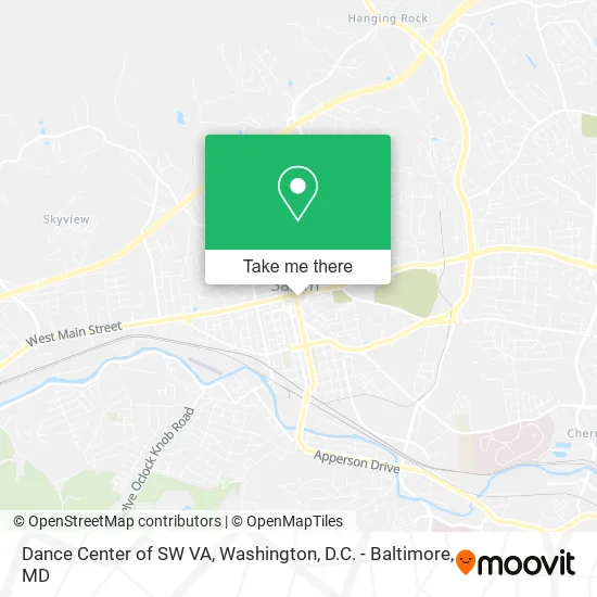 Dance Center of SW VA map