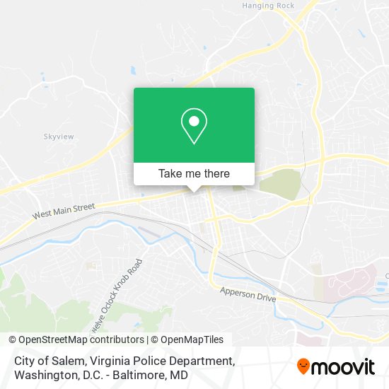 City of Salem, Virginia Police Department map