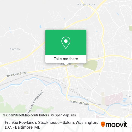 Frankie Rowland's Steakhouse - Salem map