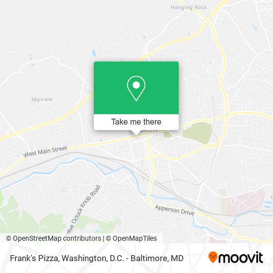 Frank's Pizza map