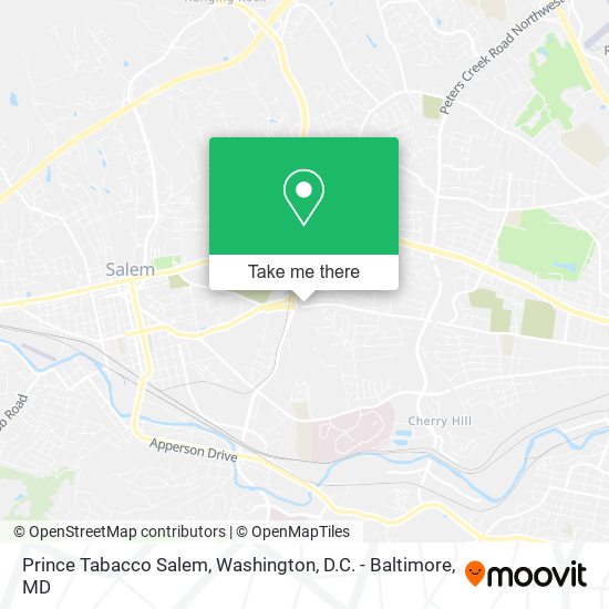 Prince Tabacco Salem map
