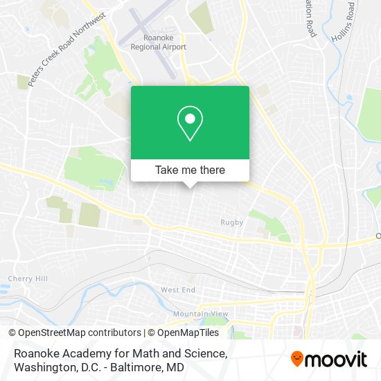 Mapa de Roanoke Academy for Math and Science