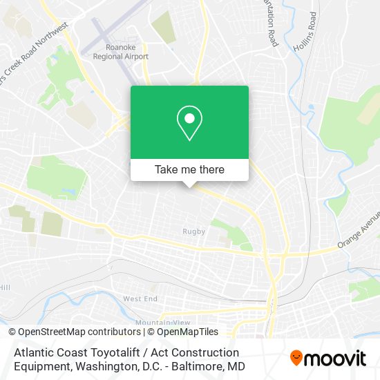 Mapa de Atlantic Coast Toyotalift / Act Construction Equipment