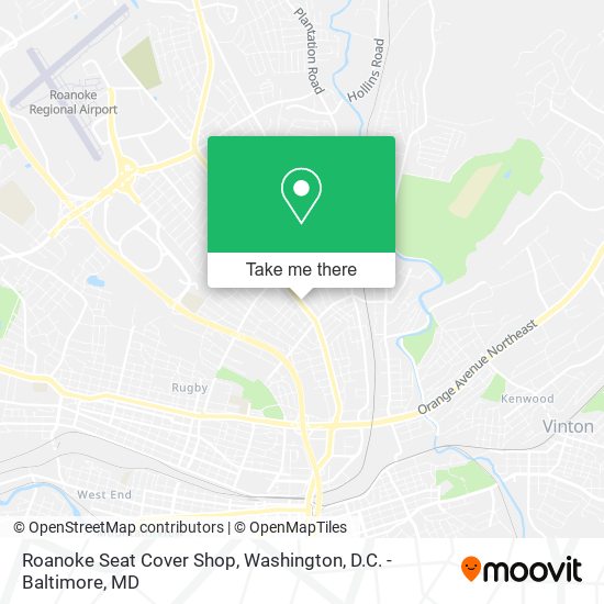 Roanoke Seat Cover Shop map