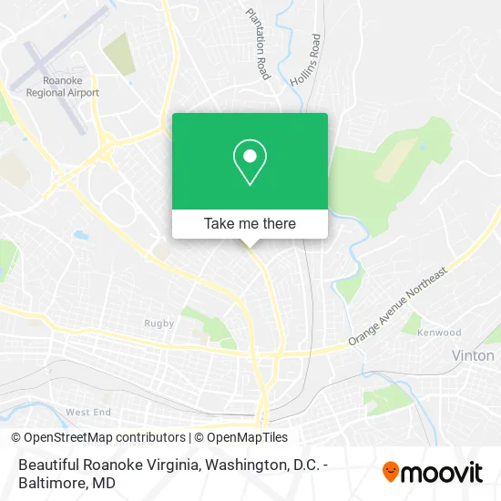 Mapa de Beautiful Roanoke Virginia