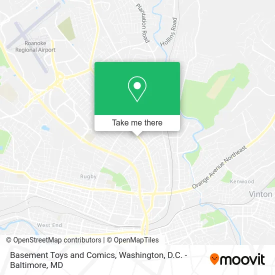 Basement Toys and Comics map