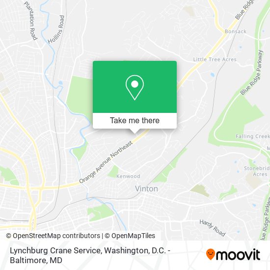 Mapa de Lynchburg Crane Service