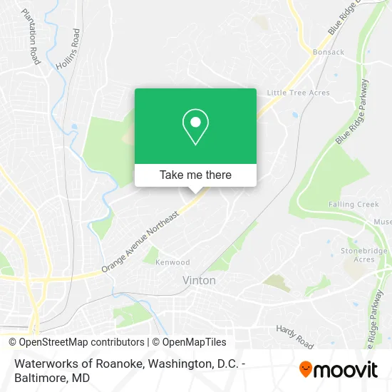 Waterworks of Roanoke map