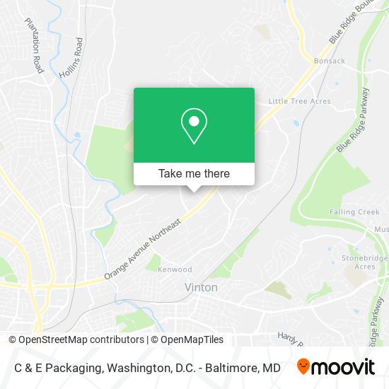 C & E Packaging map