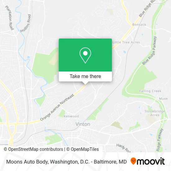 Moons Auto Body map