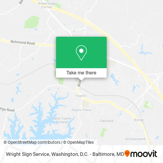 Wright Sign Service map