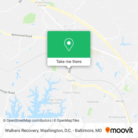 Walkers Recovery map