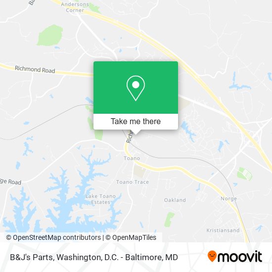 B&J's Parts map
