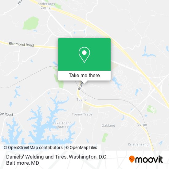 Mapa de Daniels' Welding and Tires