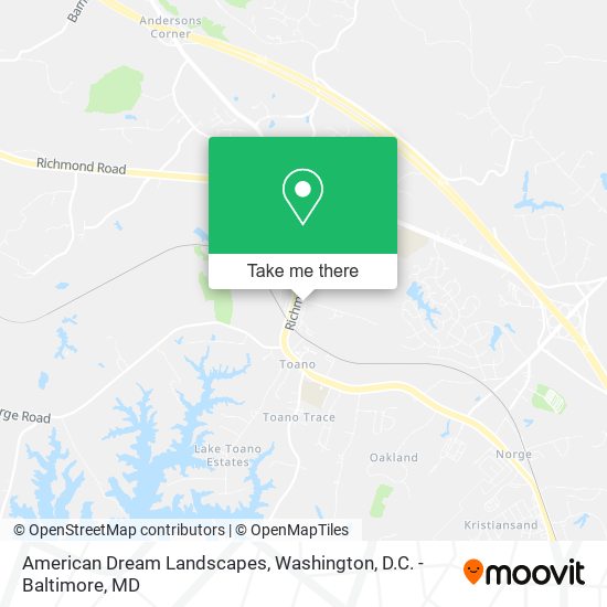 American Dream Landscapes map