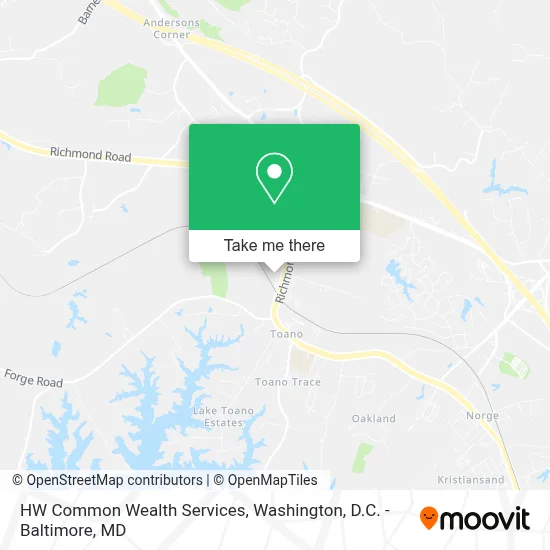 HW Common Wealth Services map