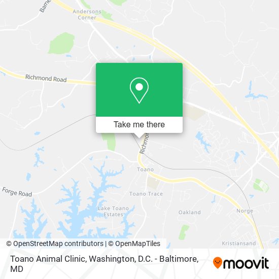 Toano Animal Clinic map